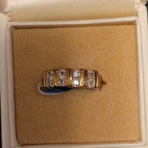 Technibond Gold Plated Ring with Cubic Zirconia